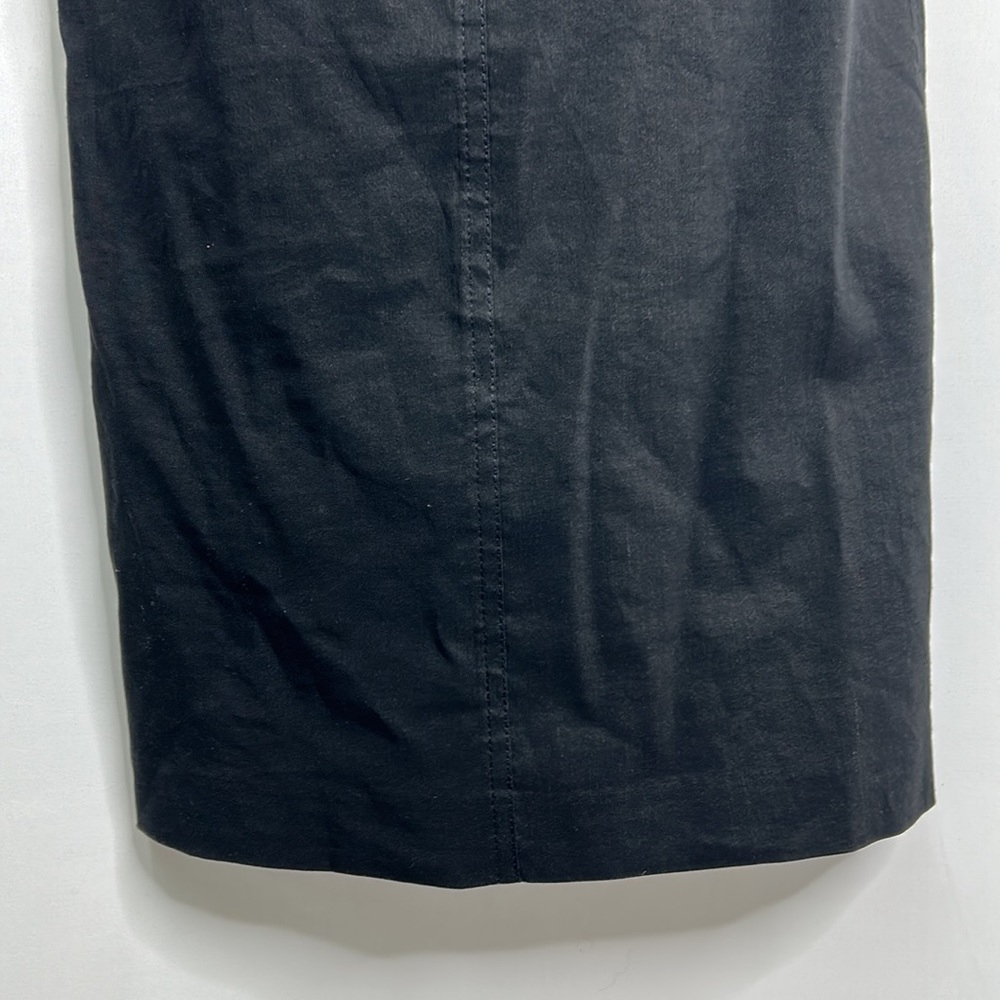 A.L.C Nora off shoulder linen ruffle ruched mid-calf little black dress - Picture 5 of 13